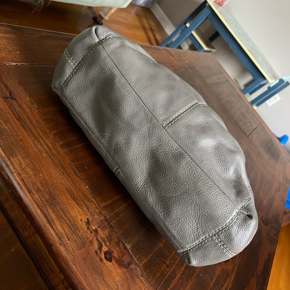 Coach Lexy Grey Triple Compartment Leather  Shoulder Bag Purse - Picture 3 of 14